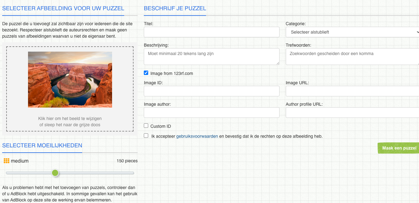 Maak een puzzel