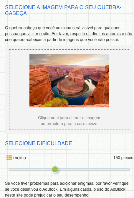 Crie um quebra-cabeça