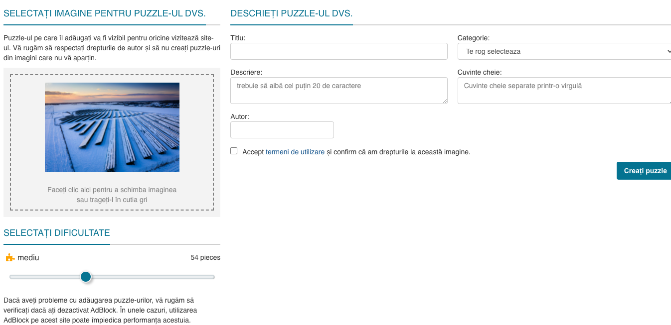 Creați un puzzle