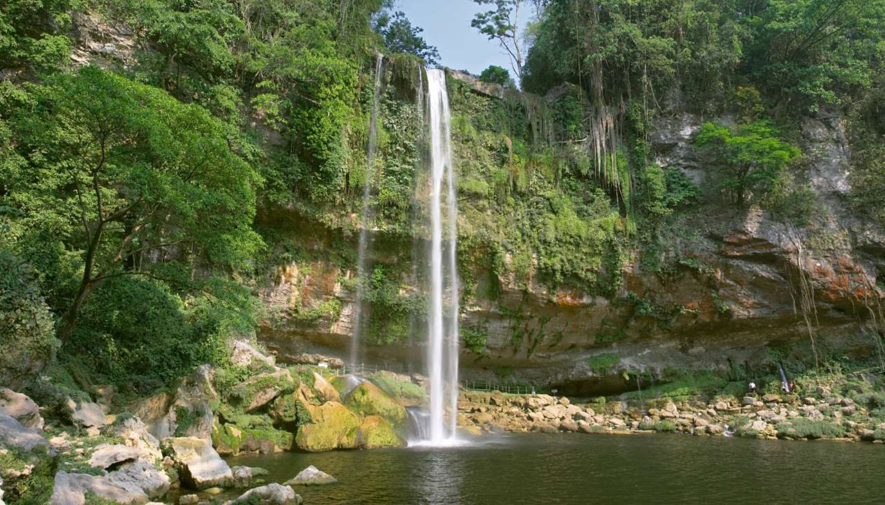 Cascada Misol-Ha (México) rompecabezas en línea