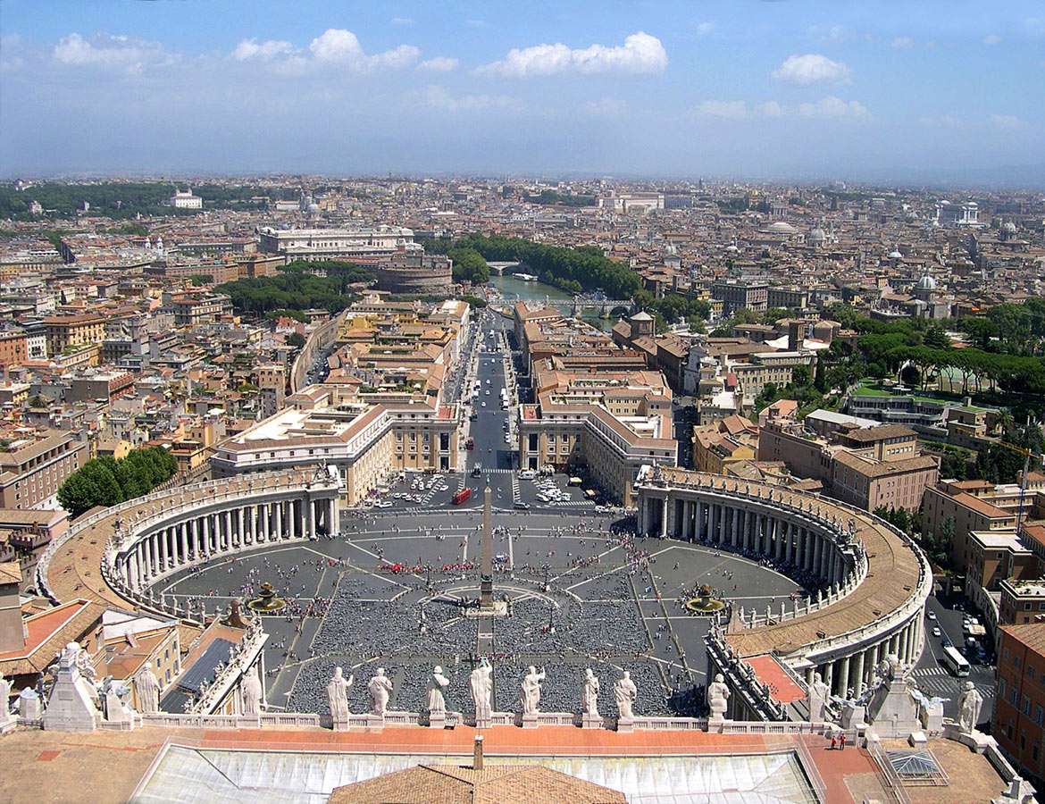 Площад Свети Петър (Ватикан) онлайн пъзел от снимка