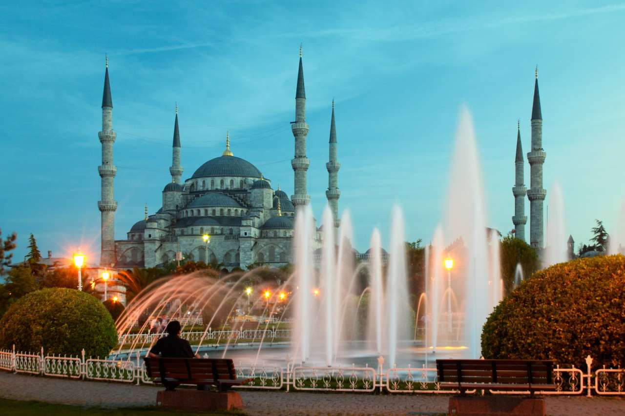 Mesquita do Sultão Ahmed (Turquia) puzzle online a partir de fotografia