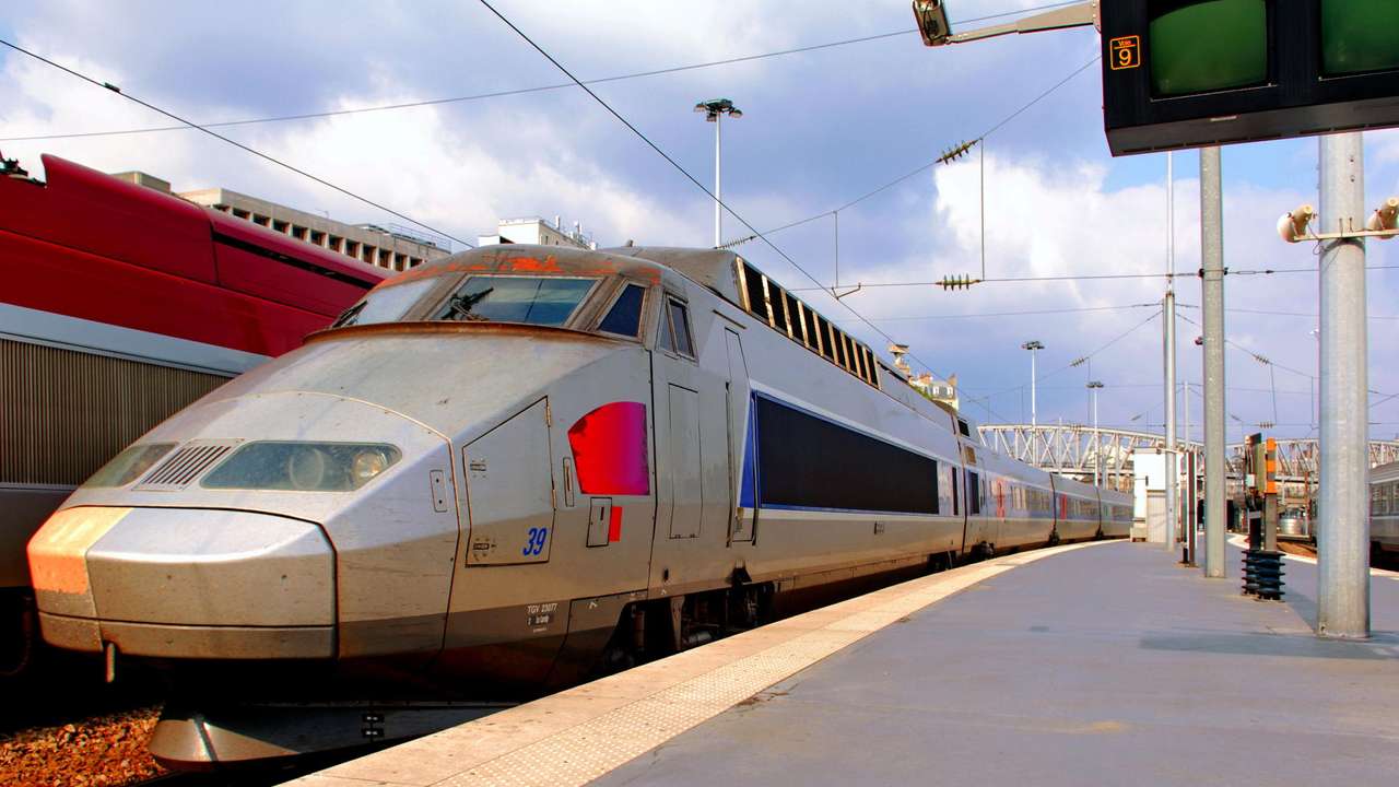 TGV-trein in Parijs (Frankrijk) puzzel