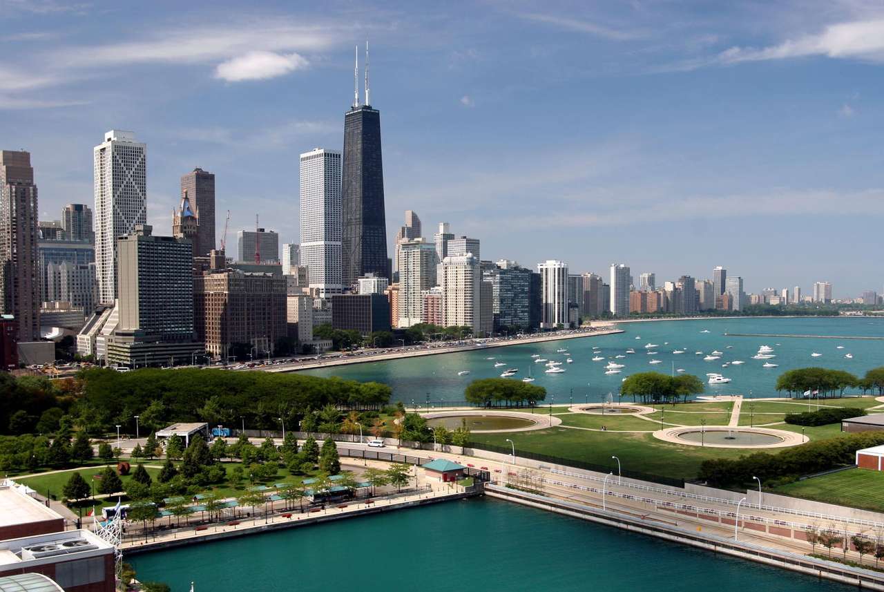 Chicago downtown from Navy Pier (USA) puzzle online from photo