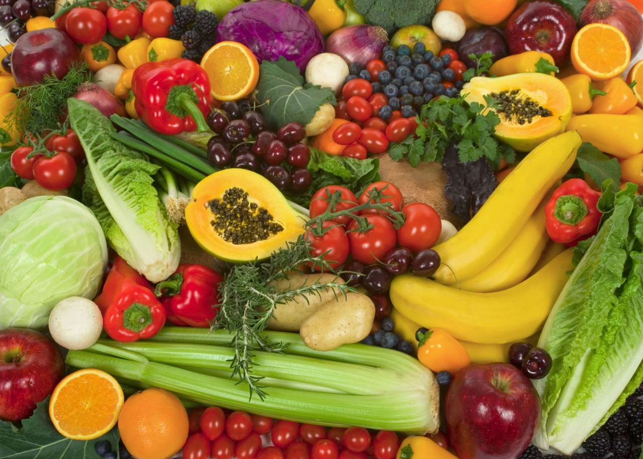 Vegetais e frutas puzzle online