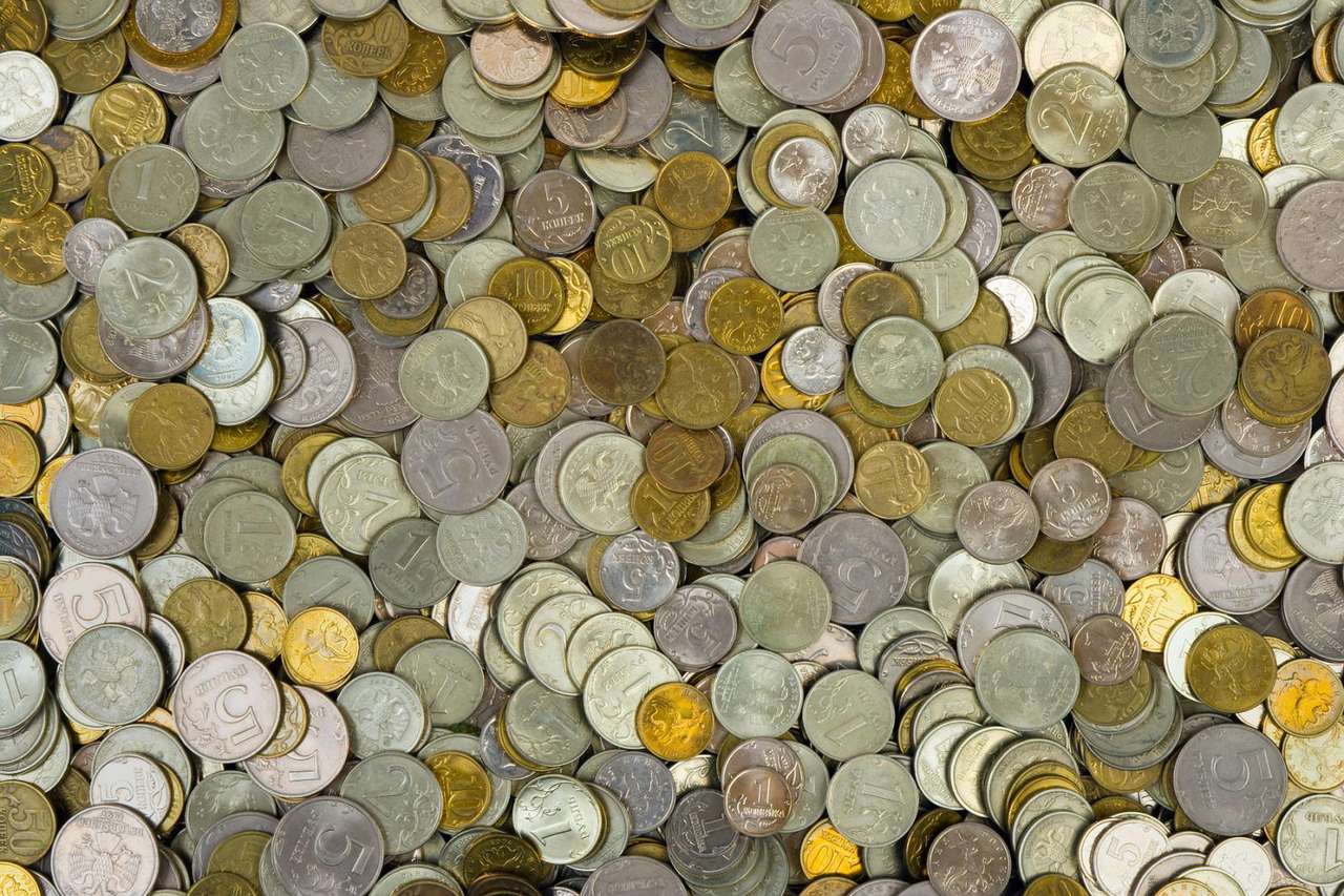 Russische munten - roebels en kopeken puzzel