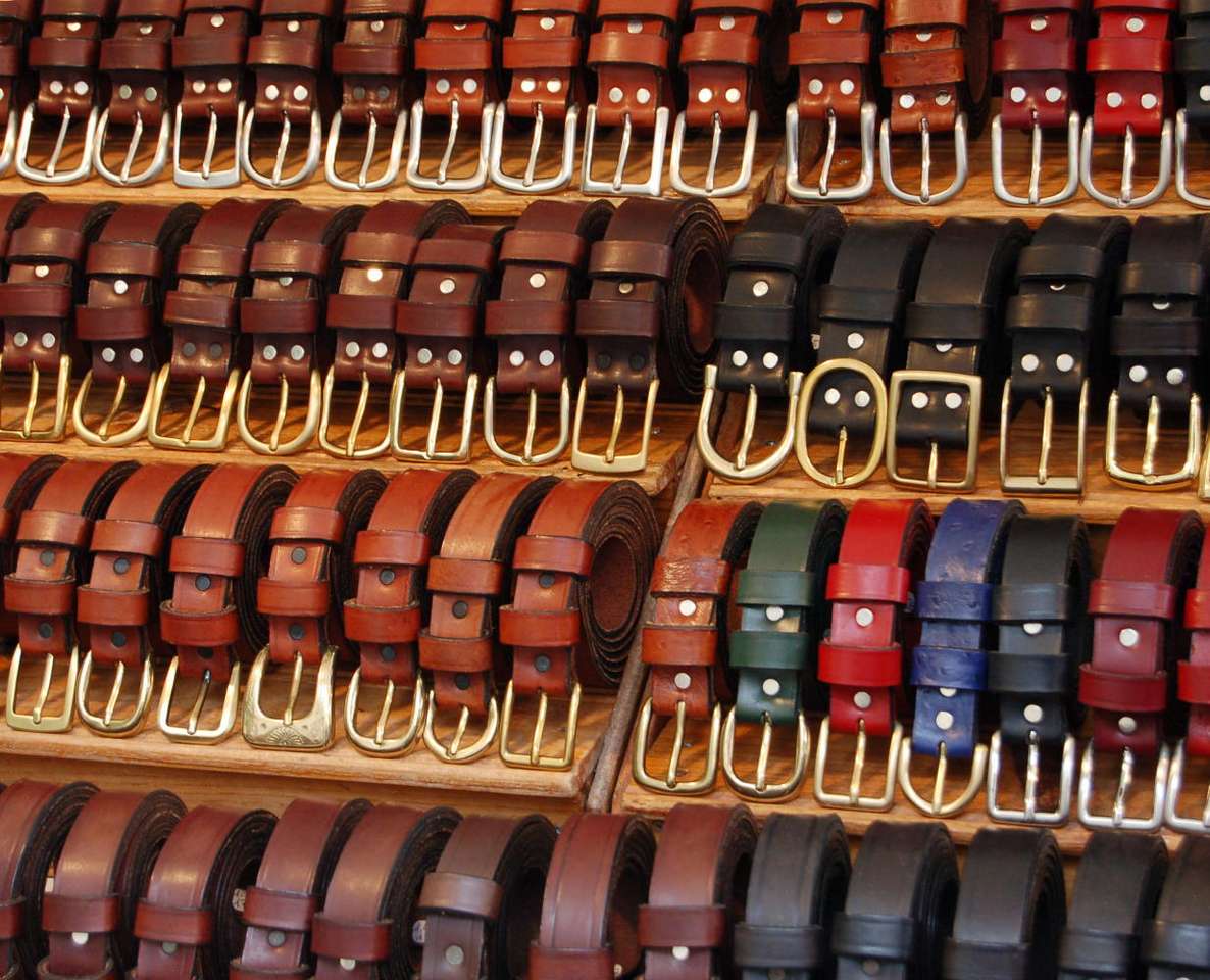 Cinturones de cuero rompecabezas en línea