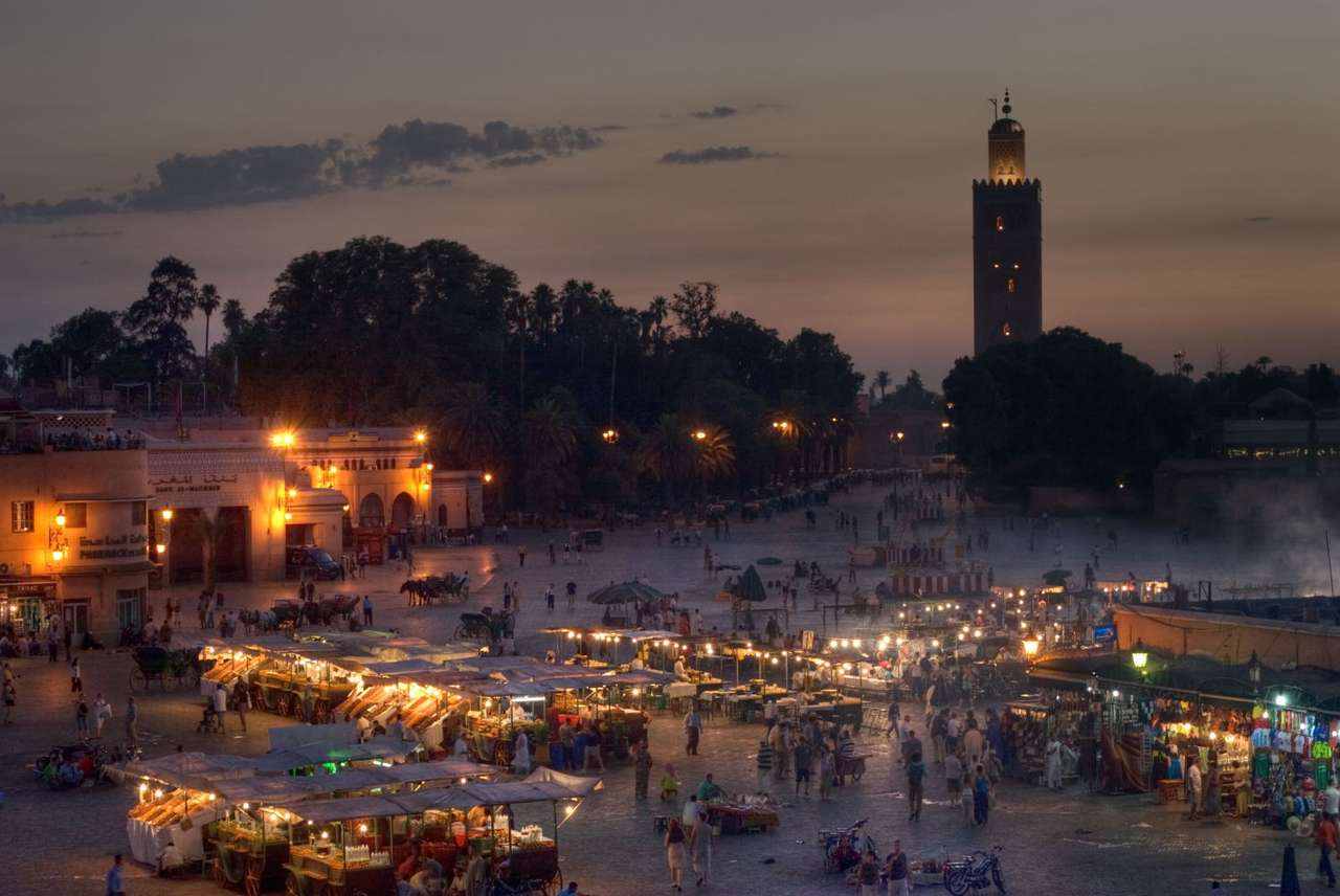 Marrakesh at sunset (Morocco) puzzle online from photo