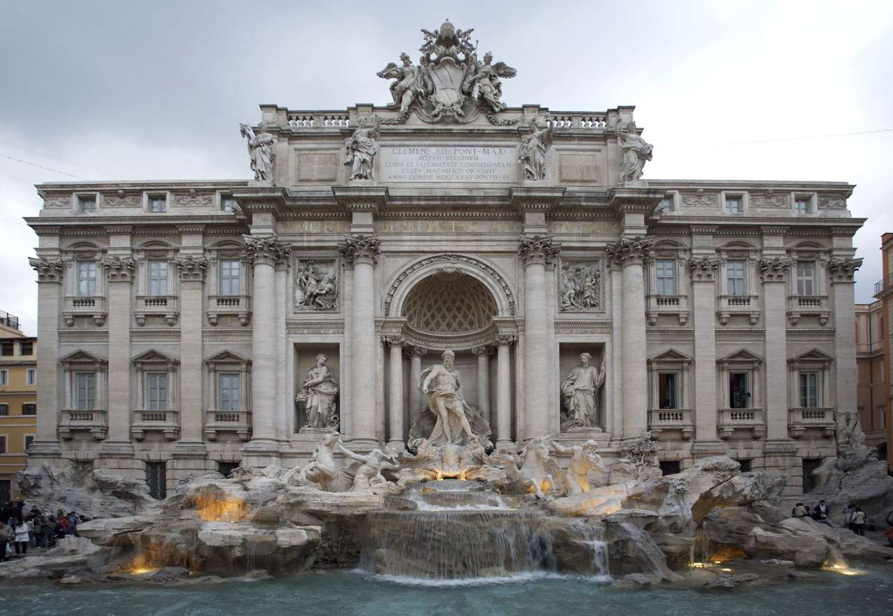 Fontana di Trevi i Rom (Italien) pussel online från foto