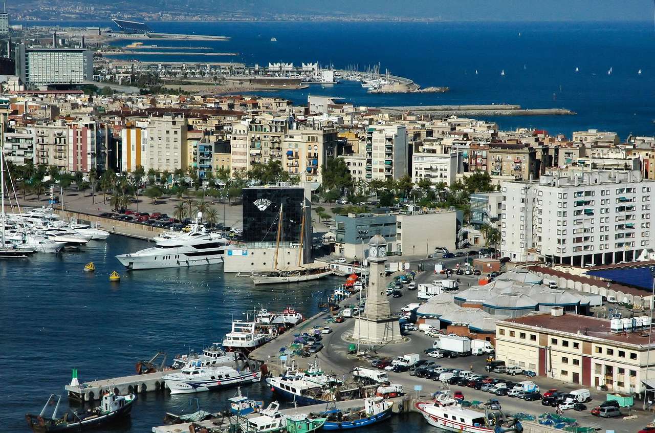 Port Vell στη Βαρκελώνη (Ισπανία) παζλ online από φωτογραφία