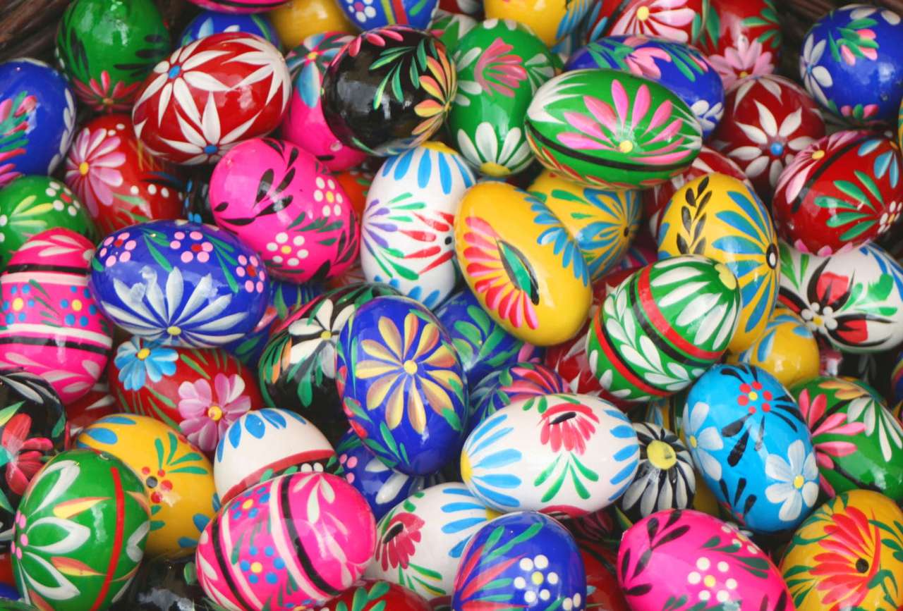 Ovos de páscoa coloridos puzzle online