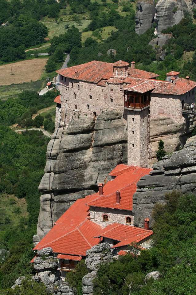 Mănăstirea Roussanou (Grecia) puzzle online din fotografie