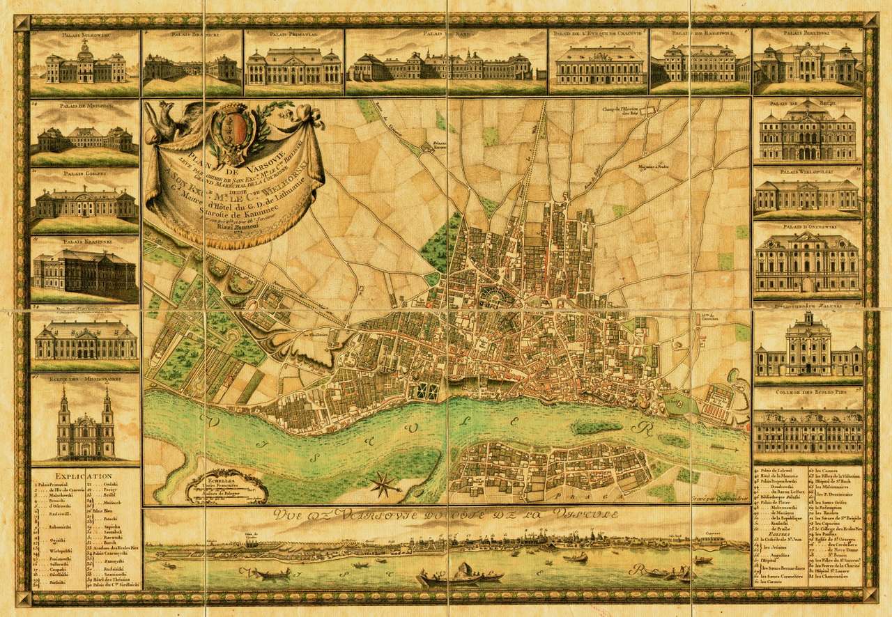 Plan of Warsaw (Poland) online puzzle