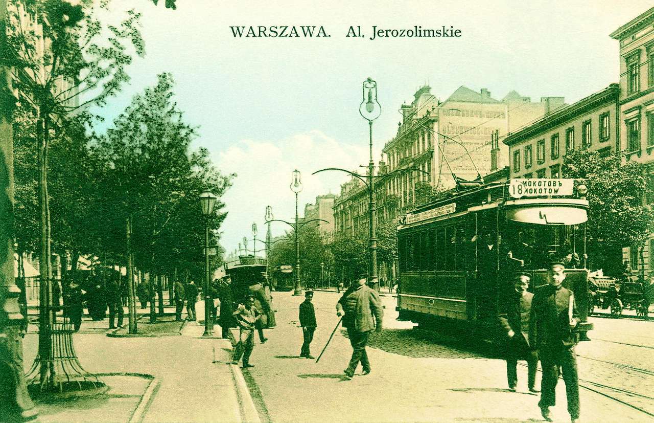 Aleje Jerozolimskie, преди 1915 г. онлайн пъзел от снимка