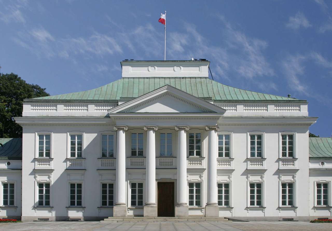 Belweder Palace i Warszawa (Polen) pussel online från foto