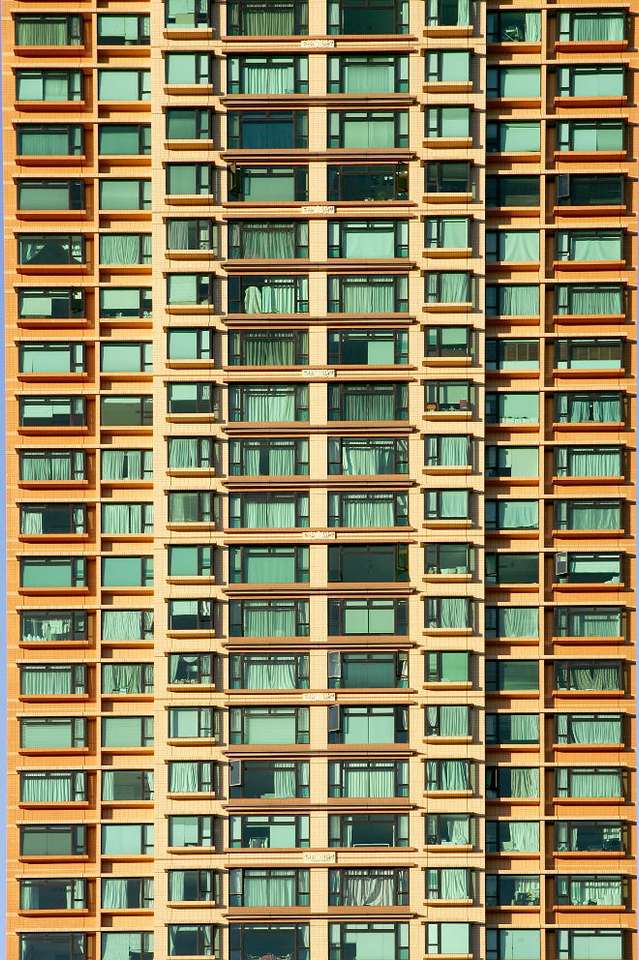 Clădire de apartamente în Hong Kong (China) puzzle online din fotografie