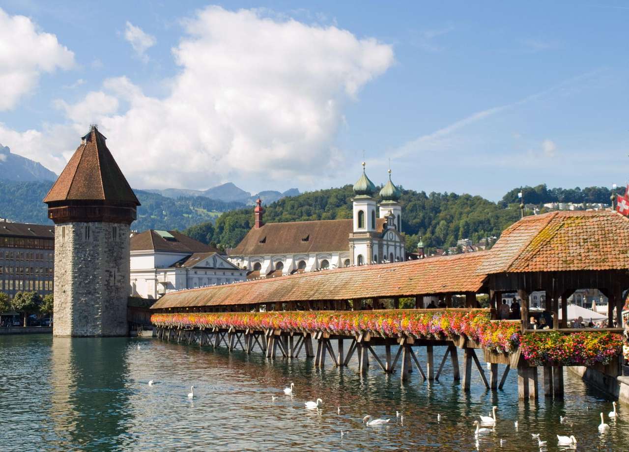Kapellbrücke (Švýcarsko) online puzzle