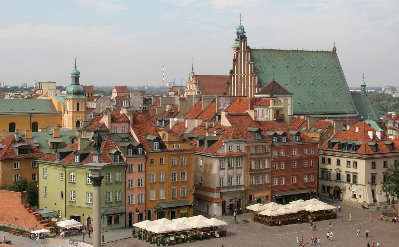 Kasteelplein in Warschau (Polen) puzzel online van foto