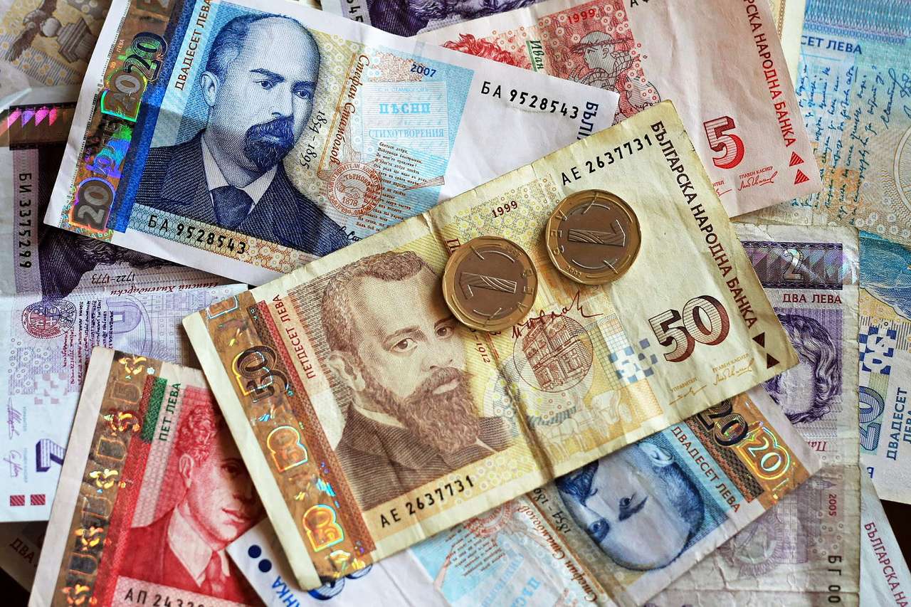 Bulharské bankovky a mince online puzzle
