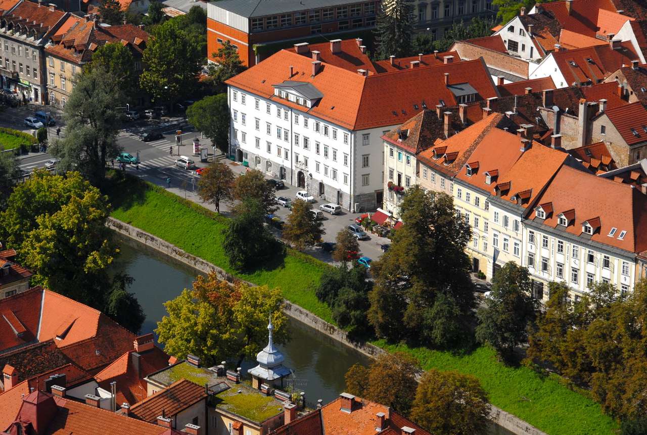 Σπίτια στη Λιουμπλιάνα (Σλοβενία) online παζλ
