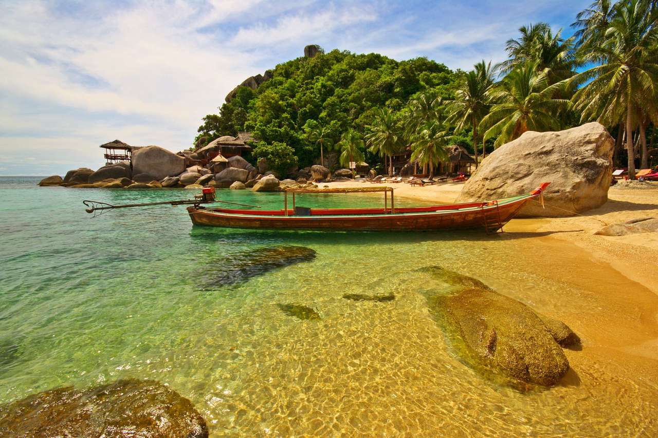 Barco tipo "cola larga" en Tailandia puzzle online a partir de foto
