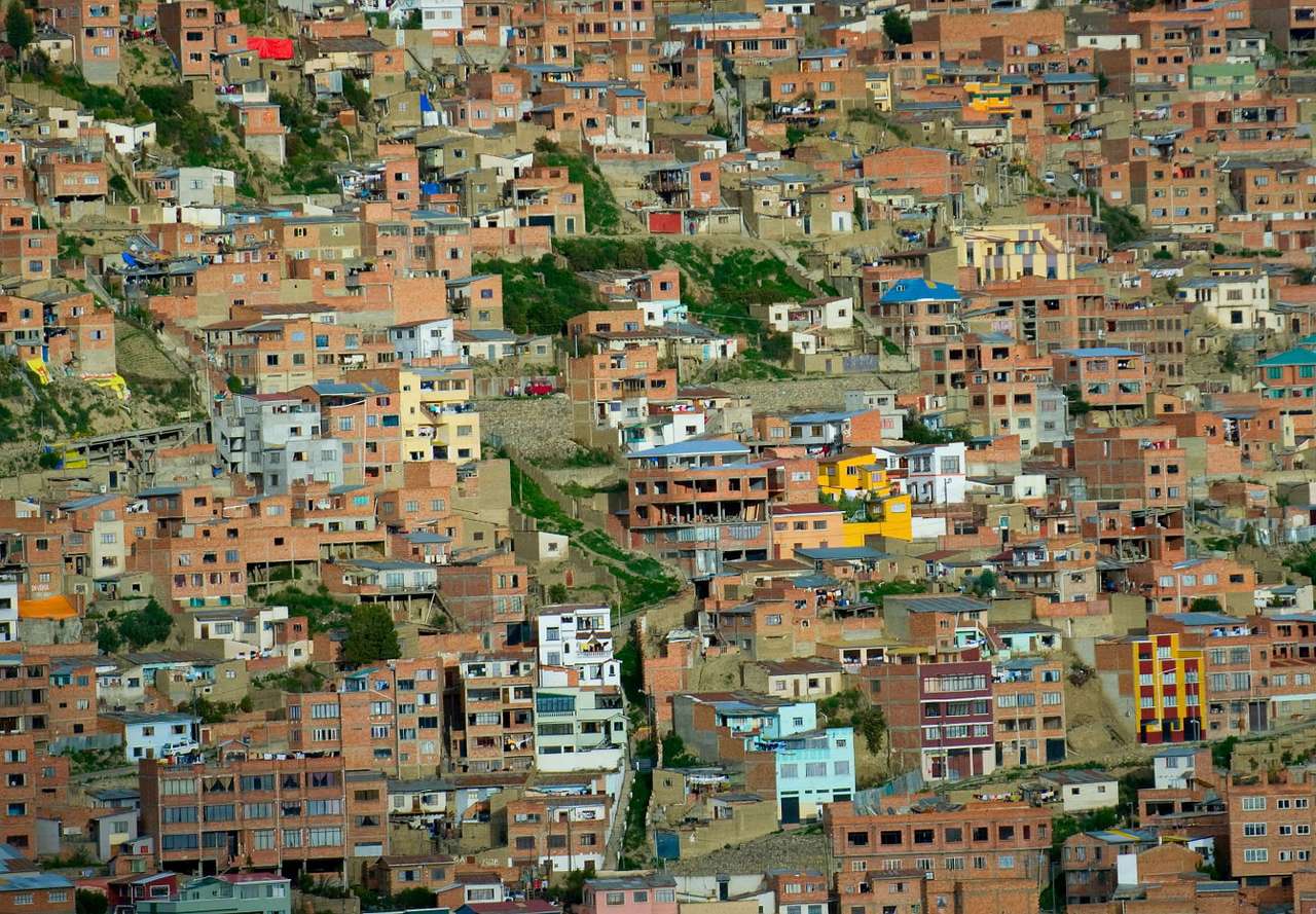 Házak La Paz-ban (Bolívia) puzzle online fotóról