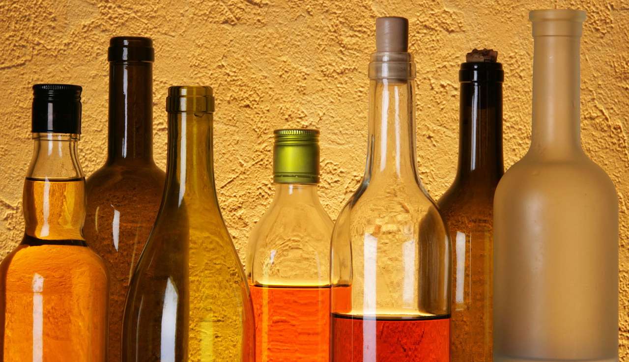 Bottles of beverages puzzle online from photo