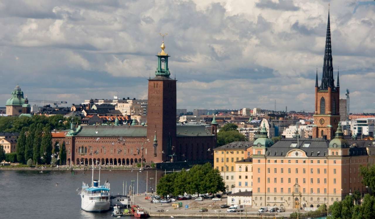 Stadhuis in Stockholm (Zweden) puzzel online van foto