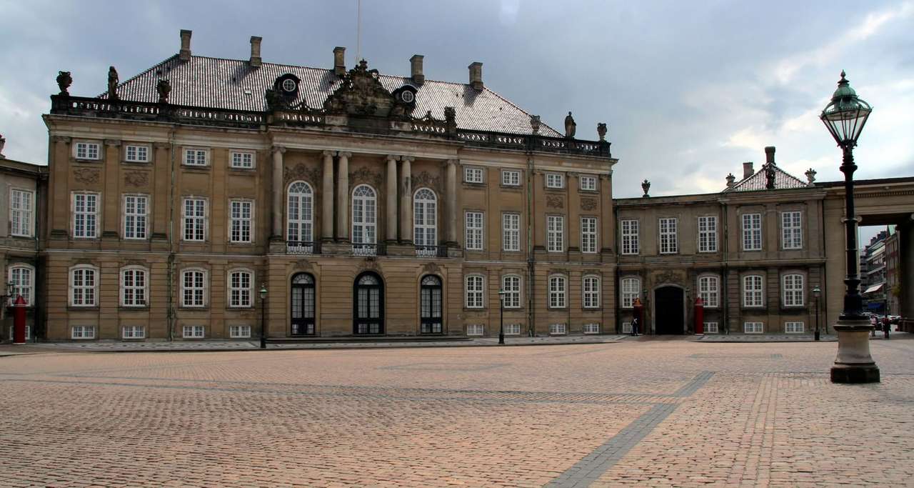 Замъкът Амалиенборг в Копенхаген (Дания) онлайн пъзел