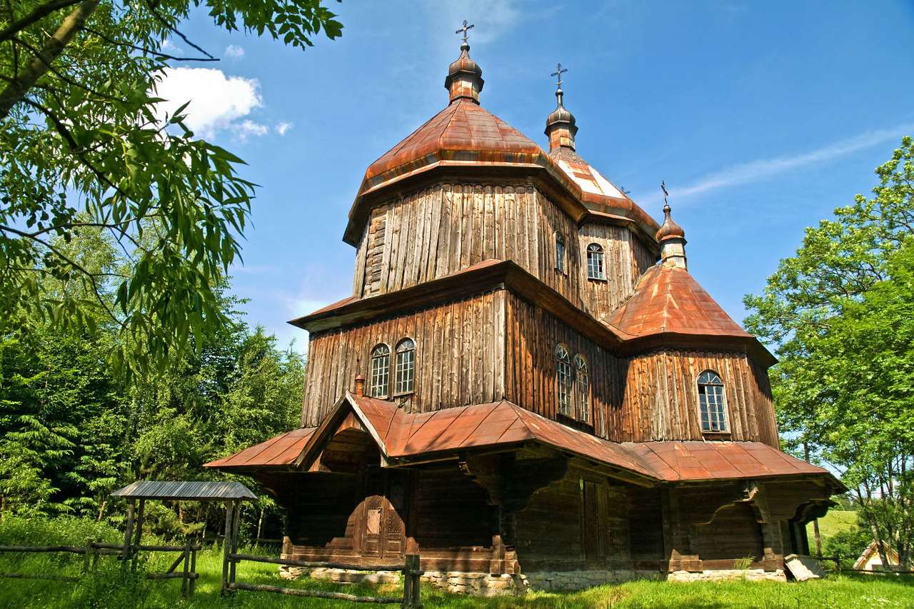 Pravoslavný kostel v Bystré (Polsko) puzzle online z fotografie