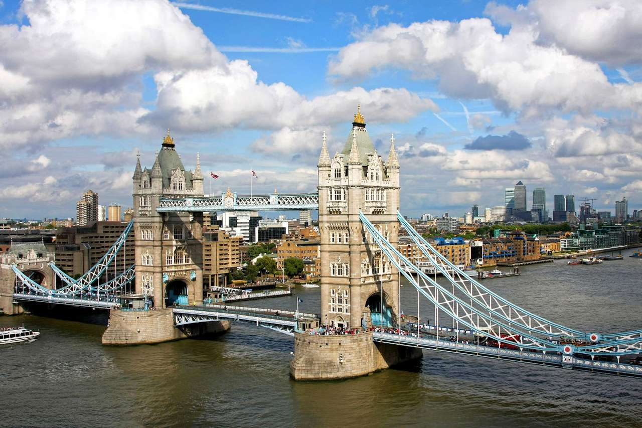 Тауэрский мост в Лондоне (Великобритания) онлайн-пазл