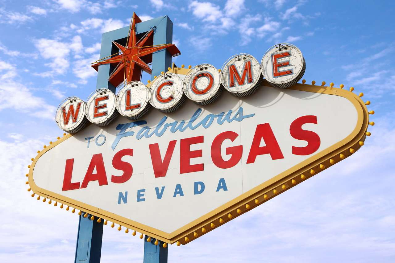 Bienvenido al cartel de Las Vegas (EE. UU.) puzzle online a partir de foto