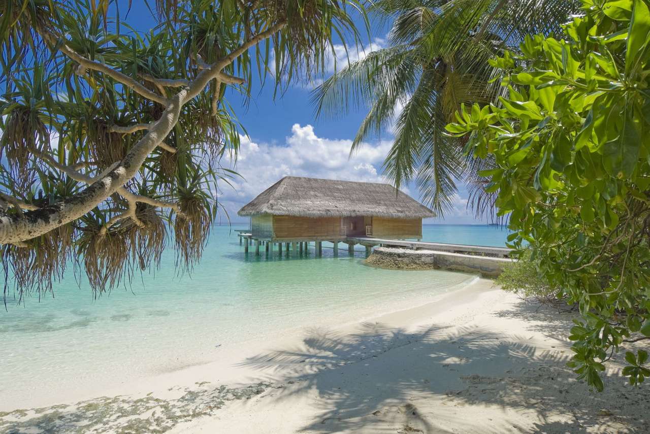 Casa na água (Maldivas) puzzle online a partir de fotografia