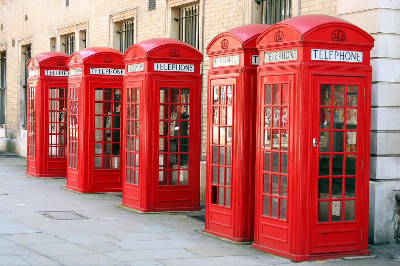 Röda telefonkiosker (Storbritannien) Pussel online