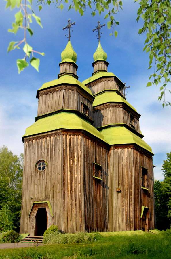 Houten kerk (Oekraïne) online puzzel