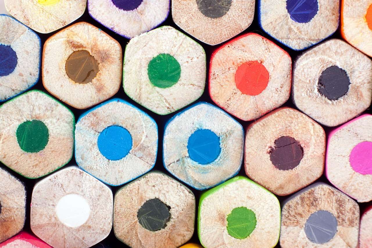 Colorful pencils online puzzle