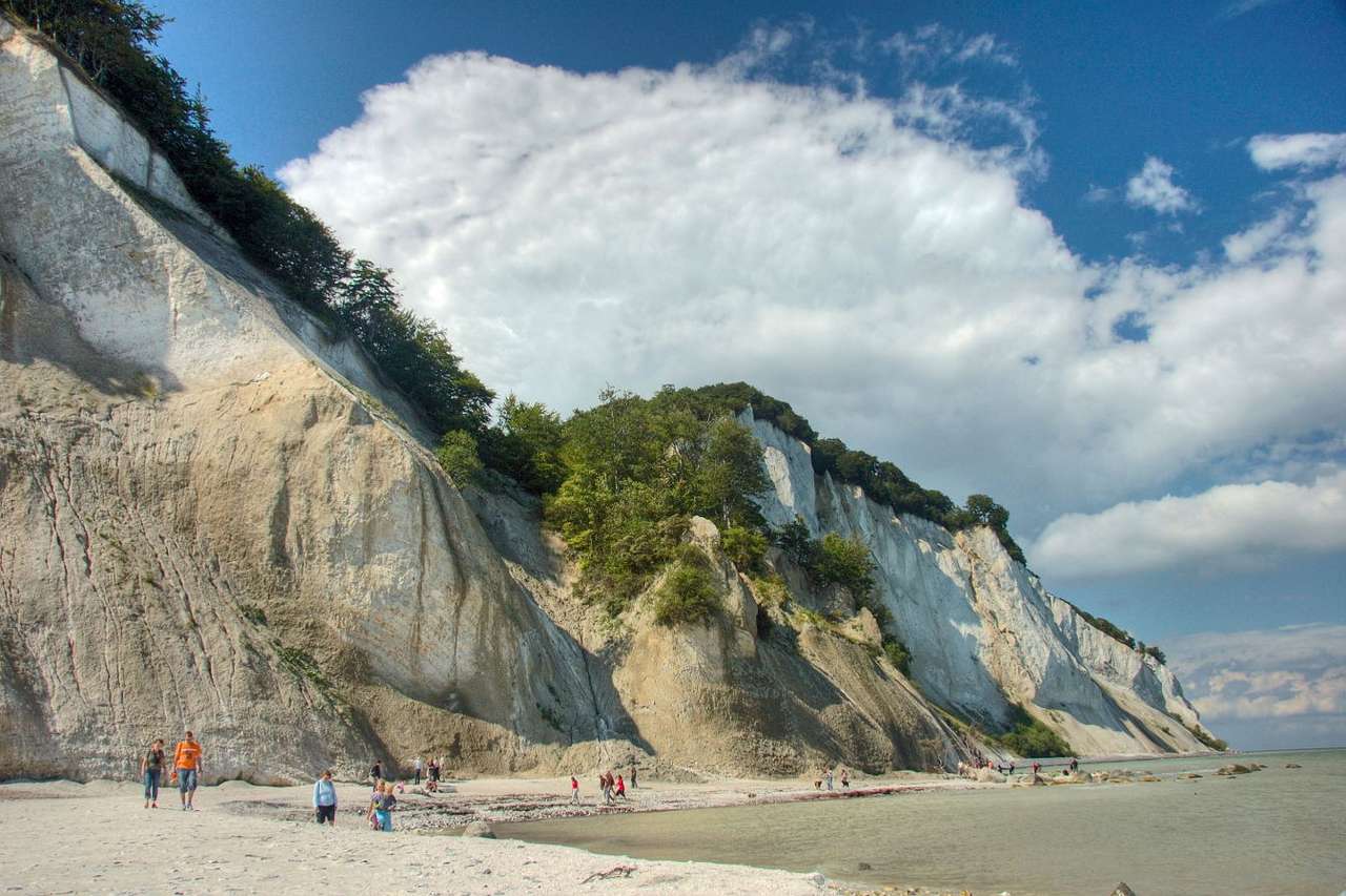Chalk cliffs on the Baltic Sea (Denmark) puzzle online from photo