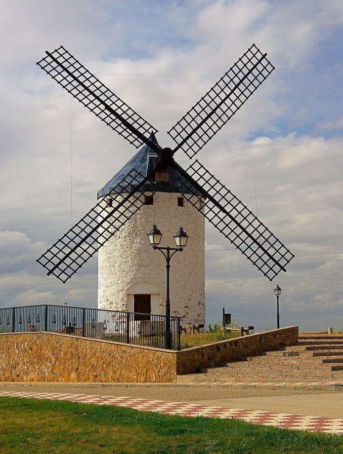 Windmühle in Camuñas (Spanien) Online-Puzzle