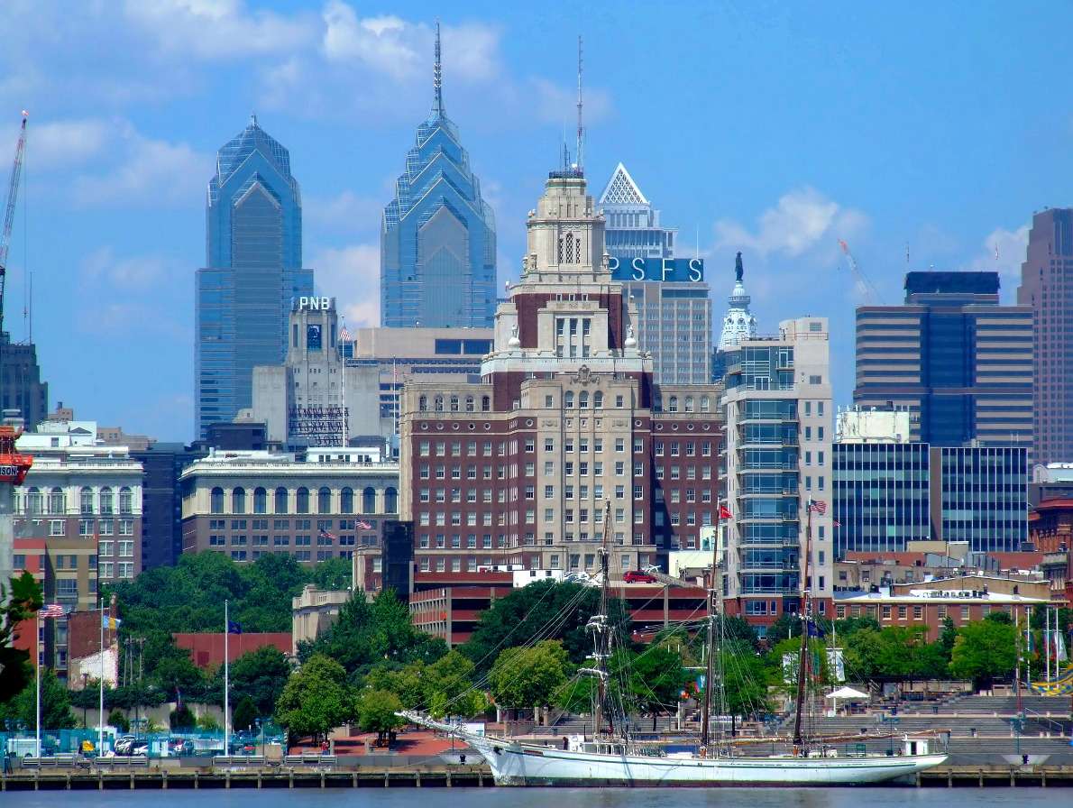 Felhőkarcolók Philadelphiában (USA) puzzle online fotóról