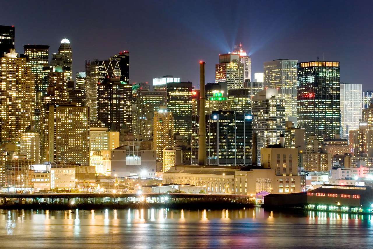 New York de nuit (USA) puzzle en ligne à partir d'une photo