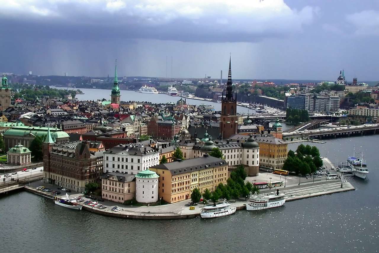 Παλιά πόλη στη Στοκχόλμη (Σουηδία) παζλ online από φωτογραφία