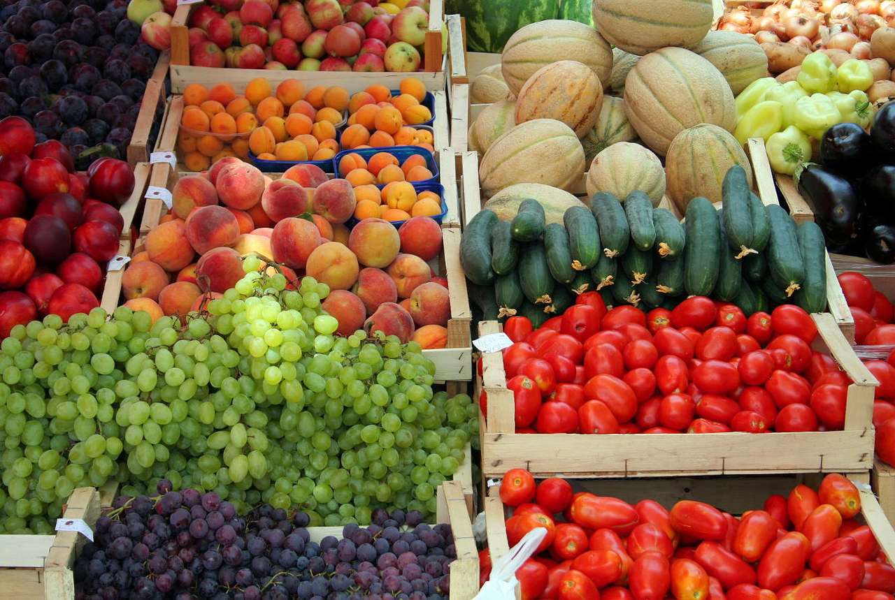 Щанд за зеленчуци онлайн пъзел от снимка
