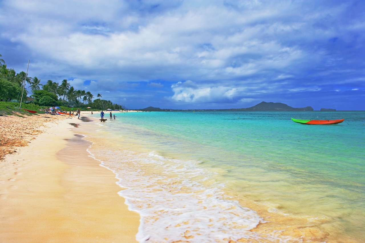 Playa Lanikai (Hawái, EE. UU.) rompecabezas en línea