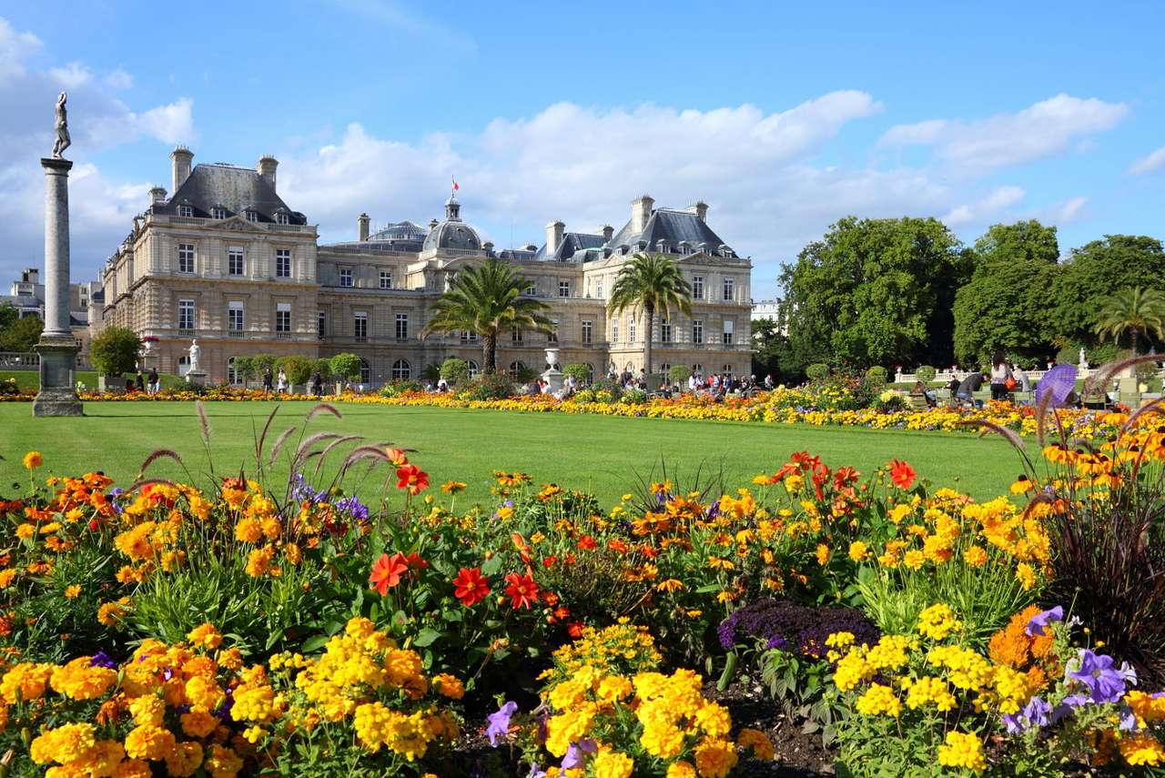 Luxemburgi palota Párizsban (Franciaország) online puzzle