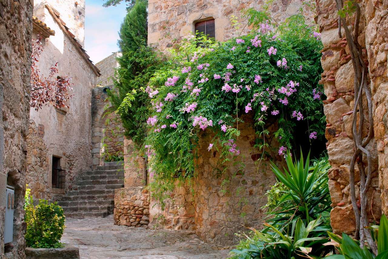 Beautiful corner in Peratallada (Spain) online puzzle