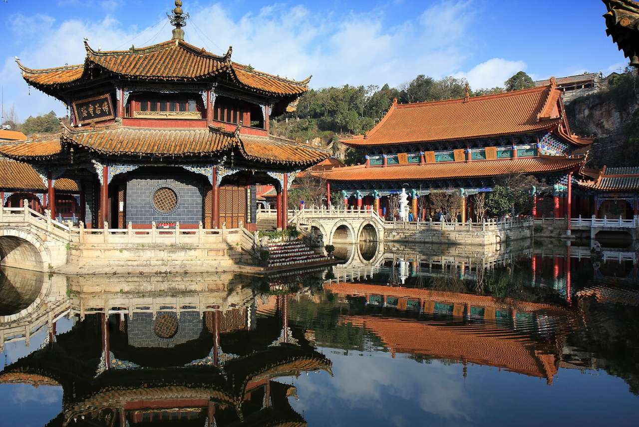 Храм Yuantong (Китай) онлайн пъзел от снимка