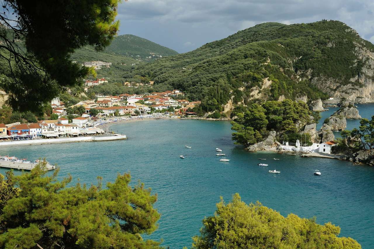 The view of Parga from the Bay (Greece) puzzle online from photo