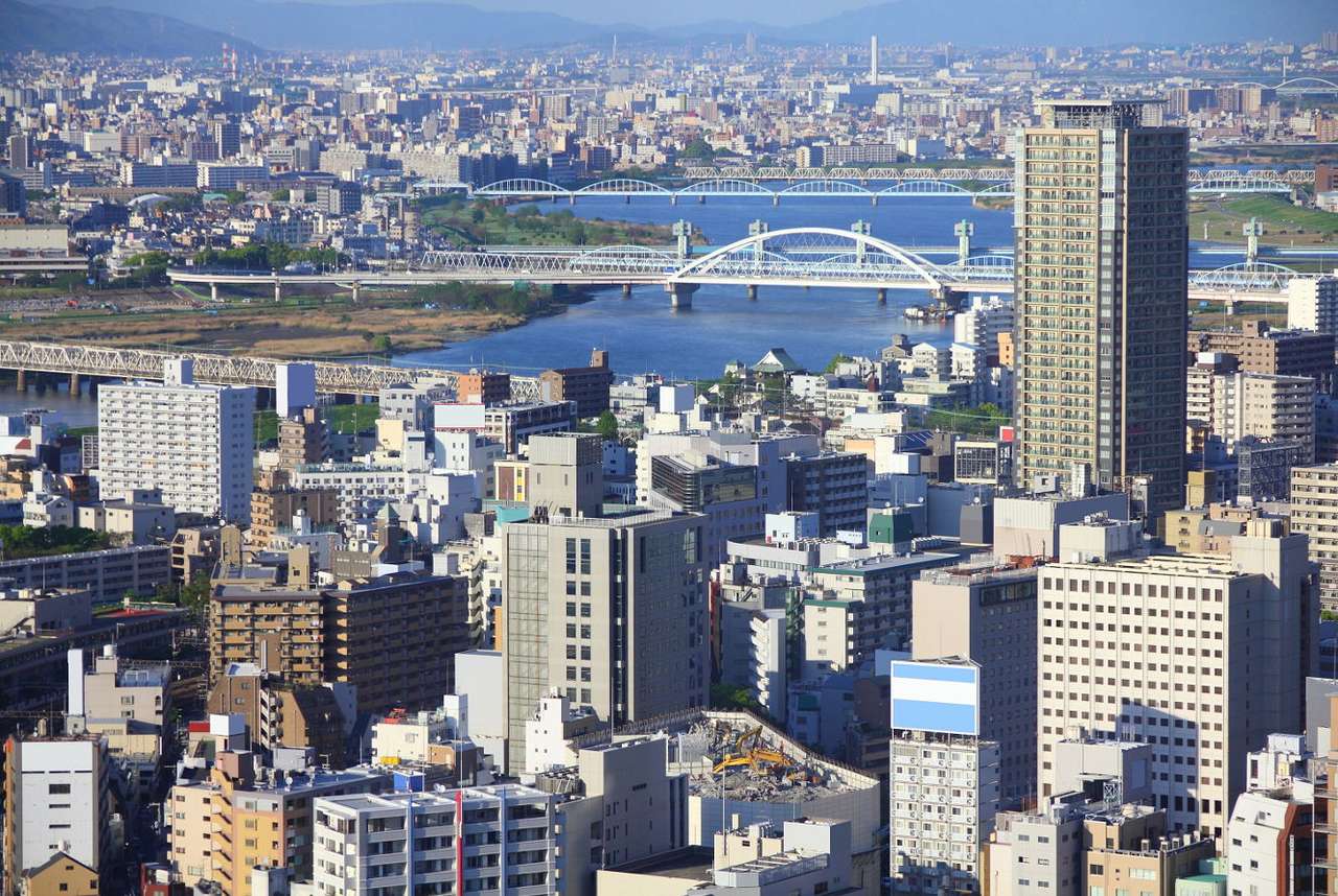 Panorama van Osaka (Japan) online puzzel
