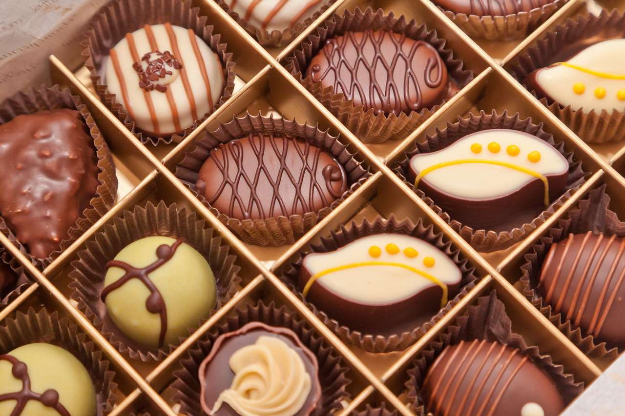 Шоколадови бонбони онлайн пъзел от снимка