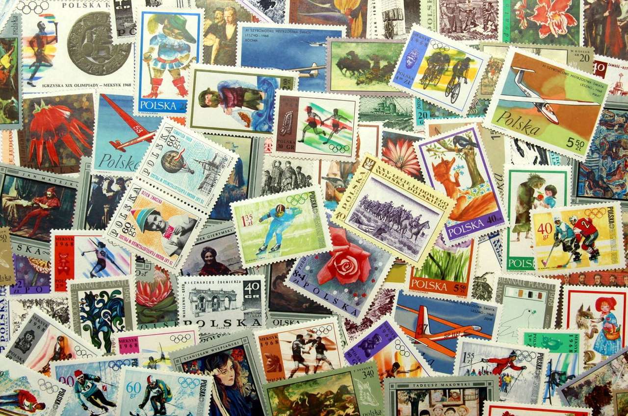 Polish stamps from 1968 online puzzle